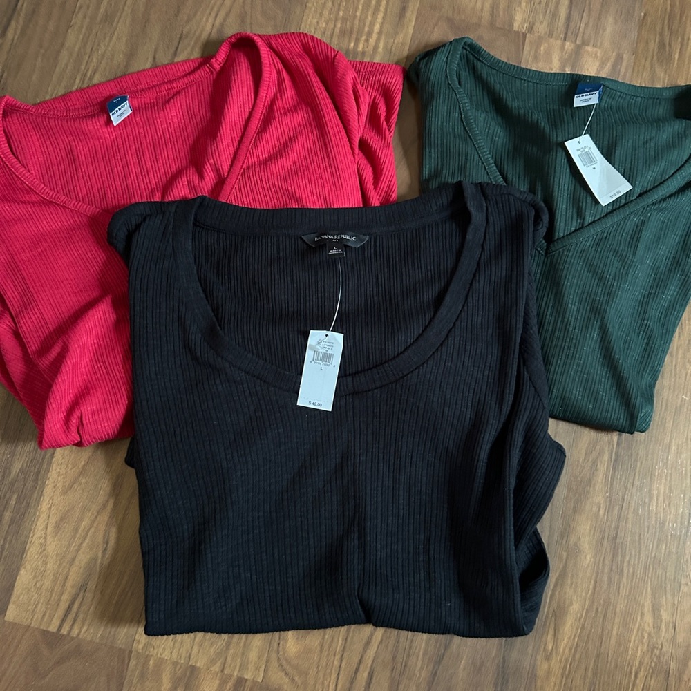 Banana Republic and Old Navy  Ribbed Knit Tops